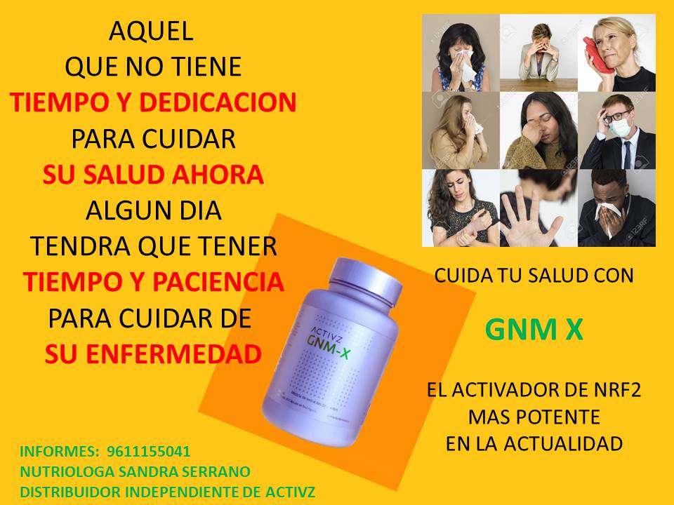 GNM X / INGREDIENTES GNM X ACTIVADOR CELULAR DE LA PROTEINA NRF 2